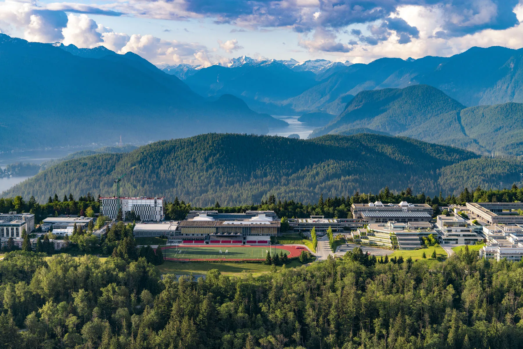 Aerial shot of SFU